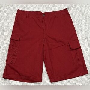 Active USA Men's Bold Red Cargo Shorts
